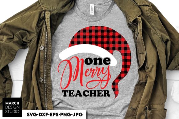 One Merry Teacher Christmas Shirt Svg: Graphics & Crafts