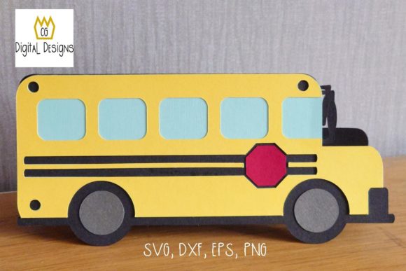 School Bus Card - SVG: Graphics for Crafts