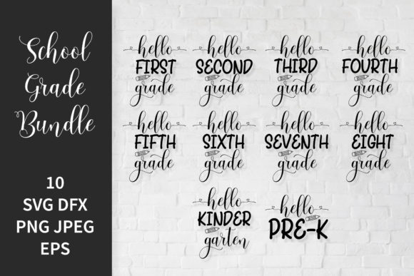 School Grade SVG Bundle: Fresh Graphics for Crafts