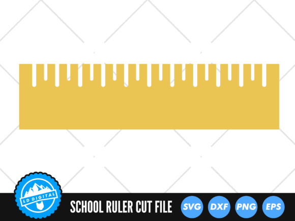 School Ruler SVG: Graphics for Crafts Sellers