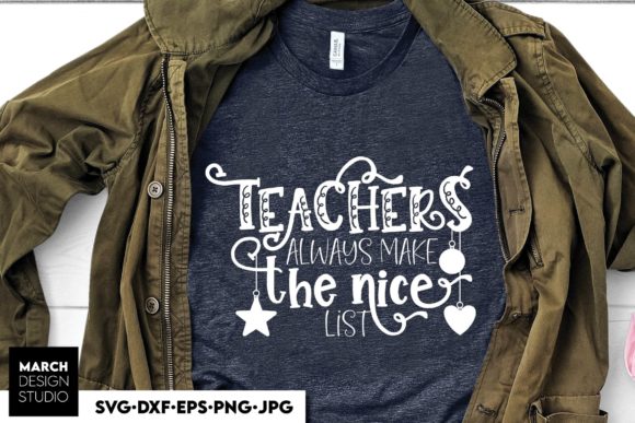 Teacher Merry Christmas SVG: Graphics for Crafts