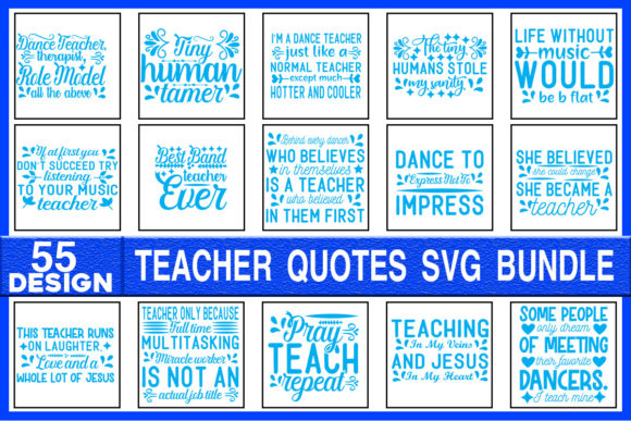 Teacher Quotes SVG Bundle: Graphics for Crafts