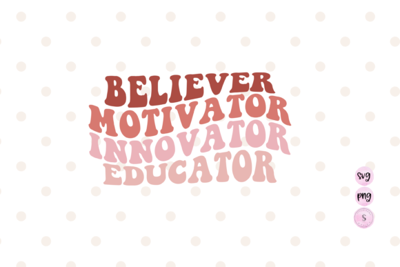 Teacher Sublimation Wavy Retro: Graphics for Crafts