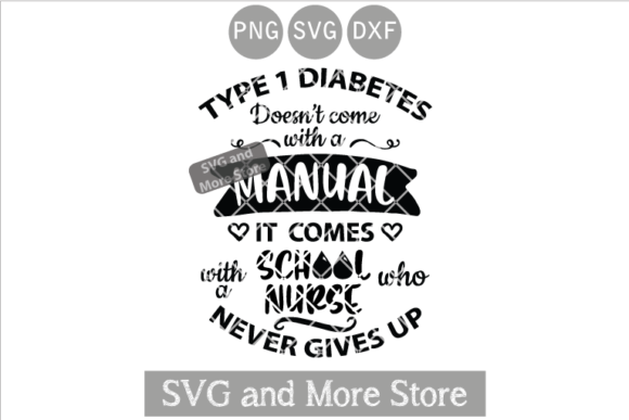 Type 1 Diabetes SVG: School Nurse Graphics & Crafts